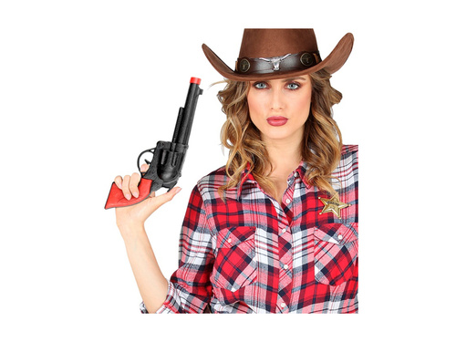 Czarny pistolet kowbojski - 23 cm