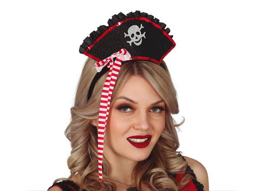 Opaska Kapelusz pirata z kokardką - 1 szt.