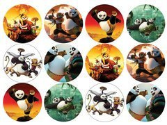 Opłatki na muffiny babeczki Kung Fu Panda