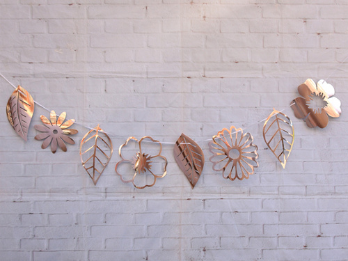Girlanda kwiatowa różowe złoto - 1 szt.