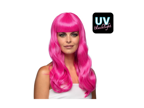 Peruka elegancka różowa