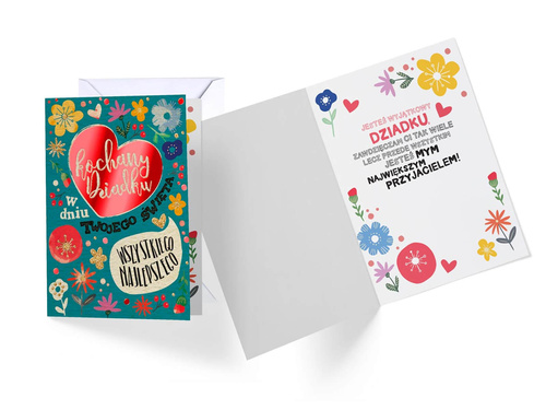 Kartka z kopertą na Dzień Dziadka - 1 szt.