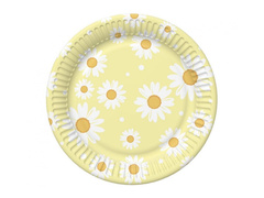 Talerzyki papierowe Stokrotki - 18 cm - 6 szt.