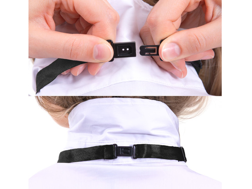 Mucha cekinowa czarna - 7 x 12 cm - 1 szt.