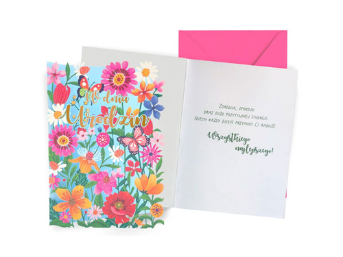 Kartka urodzinowa - 16.6 x 11.7 cm - 1 szt.
