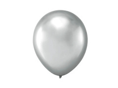 Balony lateksowe srebrne chromowane - 30 cm - 100 szt.