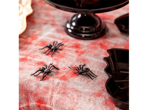 Dekoracja Pająki na Halloween - 4x5 cm - 12 szt.