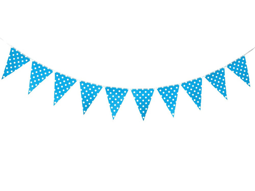 Baner flagi niebieski w kropki - 220 cm - 1 szt.