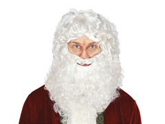Peruka i broda Święty Mikołaj - 1 kpl