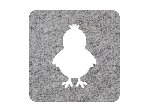 Podstawka kwadratowa pod kubek - Kurczaczek - 10 cm - 4 szt.