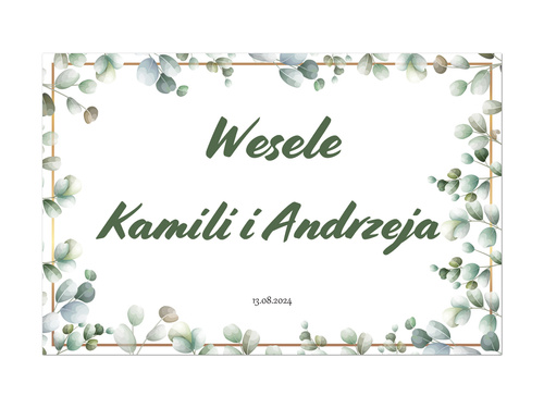 Plakat Weselny personalizowany - 90x60 cm