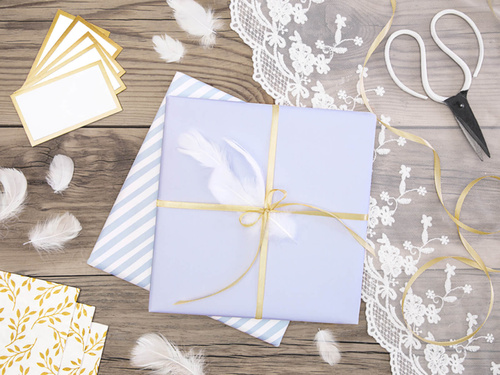 Tasiemka satynowa, j. złota, 6 mm / 25 m, 1 szt.