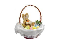 Serwetka do koszyczka wielkanocnego z koronką - 1 szt.