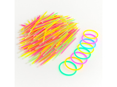 Świecące bransoletki - fluorescencyjne - mix kolorów - 100 szt.