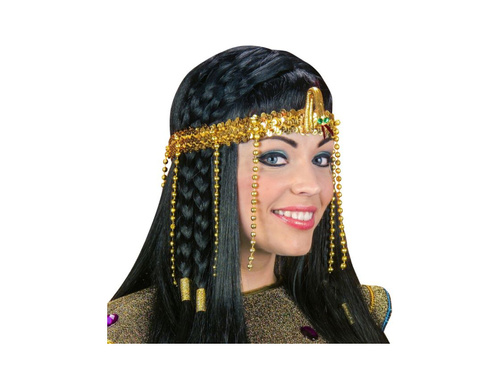 Egipska koralikowa ozdoba głowy z cekinami
