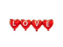 Girlanda balonowa serca Love - 101 x 27 cm