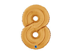 Balon foliowy cyfra 8 złoty - 26" - 1 szt.
