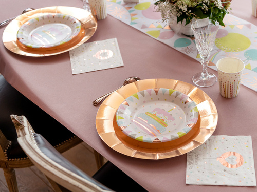 Kubeczki papierowe Świeczki Happy birthday - 270 ml - 10 szt.