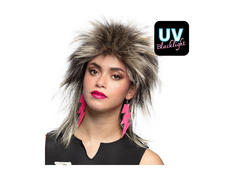 Kolczyki Flash neonowe różowe UV