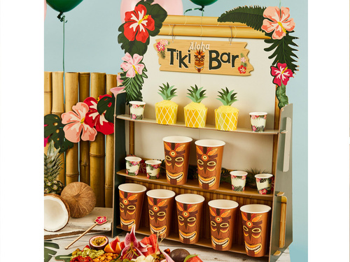 Kubeczki papierowe tropikalny Posąg - 475 ml - 8 szt.