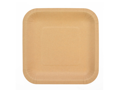 Talerzyki papierowe kraftowe - 23 cm - 6 szt.