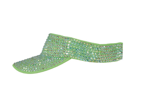 Daszek na głowę zielony z cyrkoniami - 1 szt.