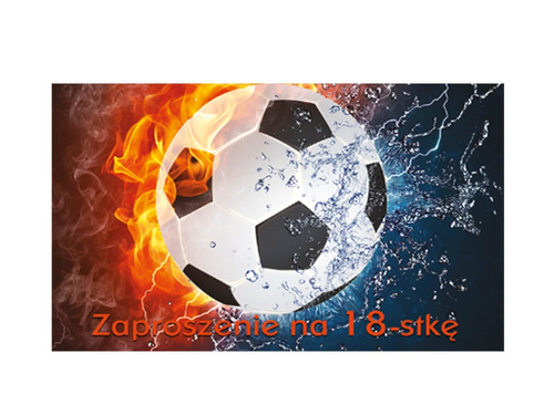 Zaproszenie z kopertą na 18-tkę Piłka Nożna - 1 szt.