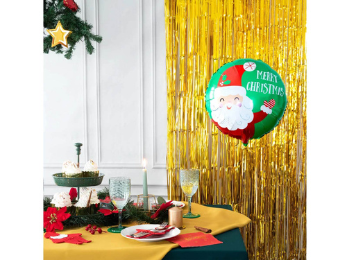 Balon foliowy Merry Christmas - 45 cm - 1 szt.