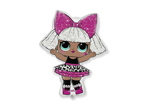 Balon foliowy do patyka Diva LOL Surprise - 33 x 24 cm - 1 szt.