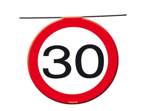 Baner flagi Znak zakazu 30tka - 12 m - 1 szt.