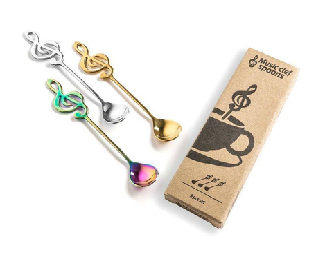 Muzyczne łyżeczki mix kolorów - 3 szt.