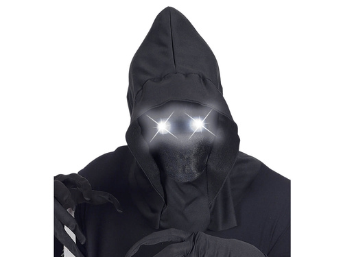 Czarny kaptur ze świecącymi oczami - 1 szt.