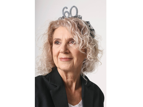 Opaska sześćdziesiątka z falbanką - 1 szt.