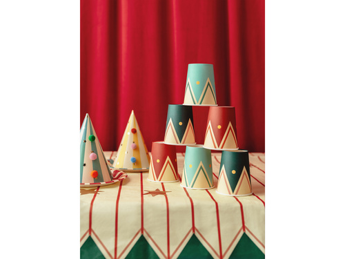 Kubeczki papierowe Cyrk - 220 ml - 6 szt.