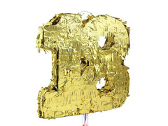 Piniata liczba 18 złota - 1 szt.