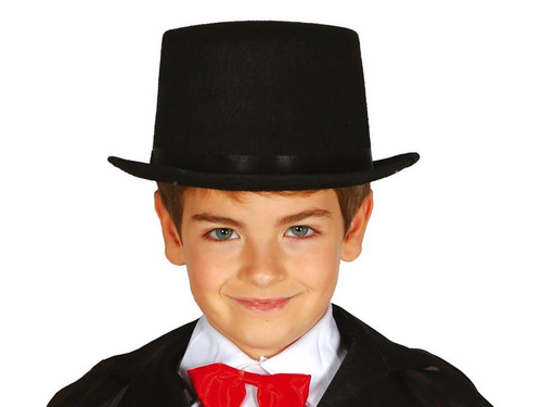 Kapelusz cylinder czarny - 1 szt.