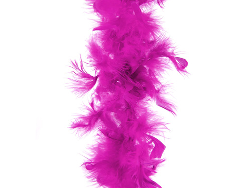 Boa z piór - ciemnoróżowe - 190 cm