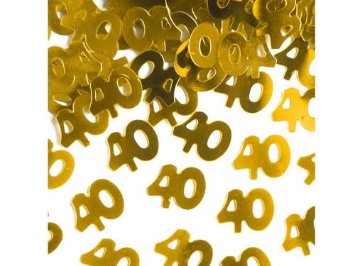 Konfetti na czterdziestkę złote - 15 g
