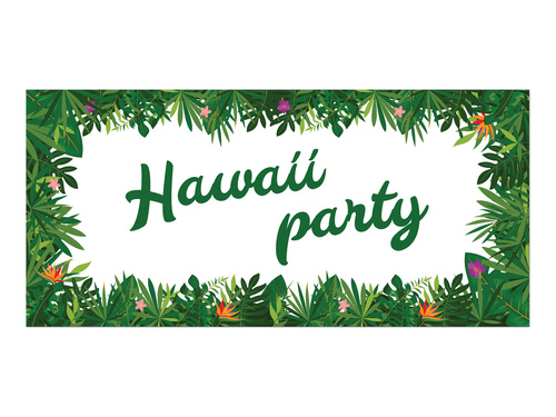 Plakat Hawaii Party - 70x33 cm