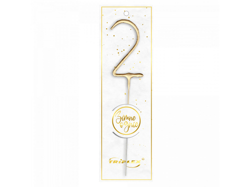 Zimne ognie cyferka 2 złota - 1 szt.