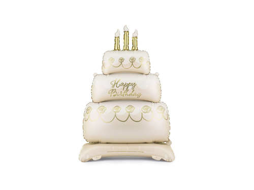 Balon foliowy stojący Tort urodzinowy Happy Birthday - 70x100 cm - 1 szt.