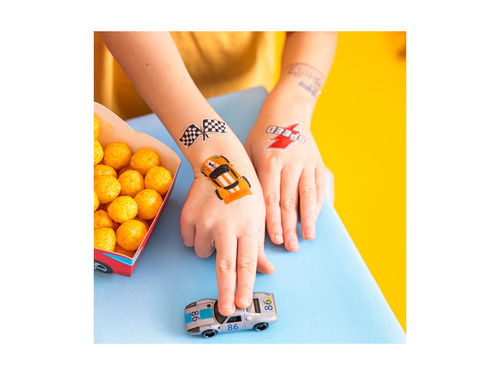 Tatuaże zmywalne Wyścigówki - 14 szt.