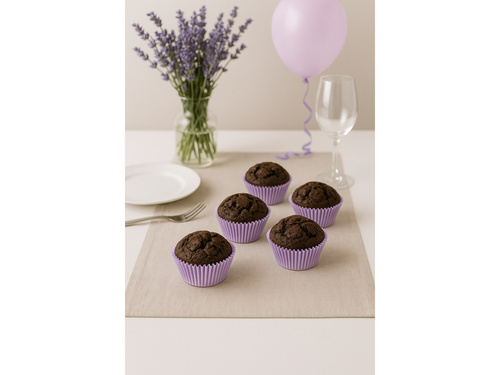 Papilotki do babeczek fioletowe - 50 szt.