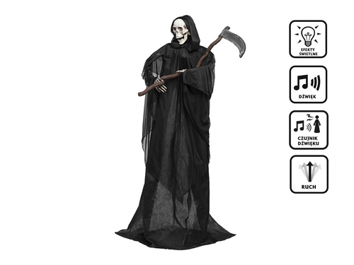 Dekoracja stojąca Śmierć z kosą - 183 cm - 1 szt.