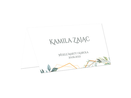 Winietki personalizowane składane z listkami - 15 szt.