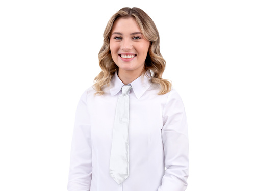 Biały krawat - 45 cm - 1 szt.