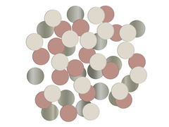 Konfetti złote, beżowe i różowe Kółka - 14 g