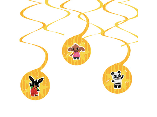 Dekoracja wisząca świderki Króliczek Bing - 6 szt.