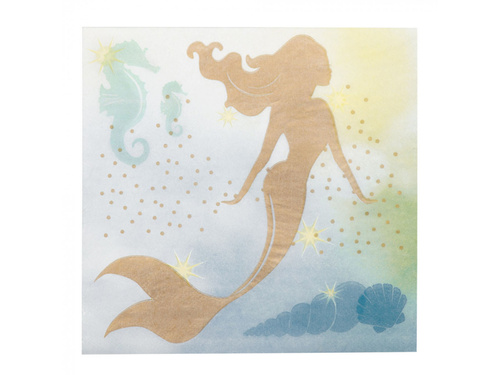 Serwetki urodzinowe Syrenka - 33 cm - 20 szt.