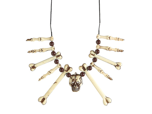 Naszyjnik z kośćmi na Halloween - 1 szt.